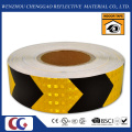PVC schwarz und gelb Auffälligkeit Pfeil reflektierende Aufkleber Rollen 5cm (CG3500-AW)